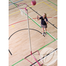 Pink Netball Posts - Freestanding, 16mm Ring